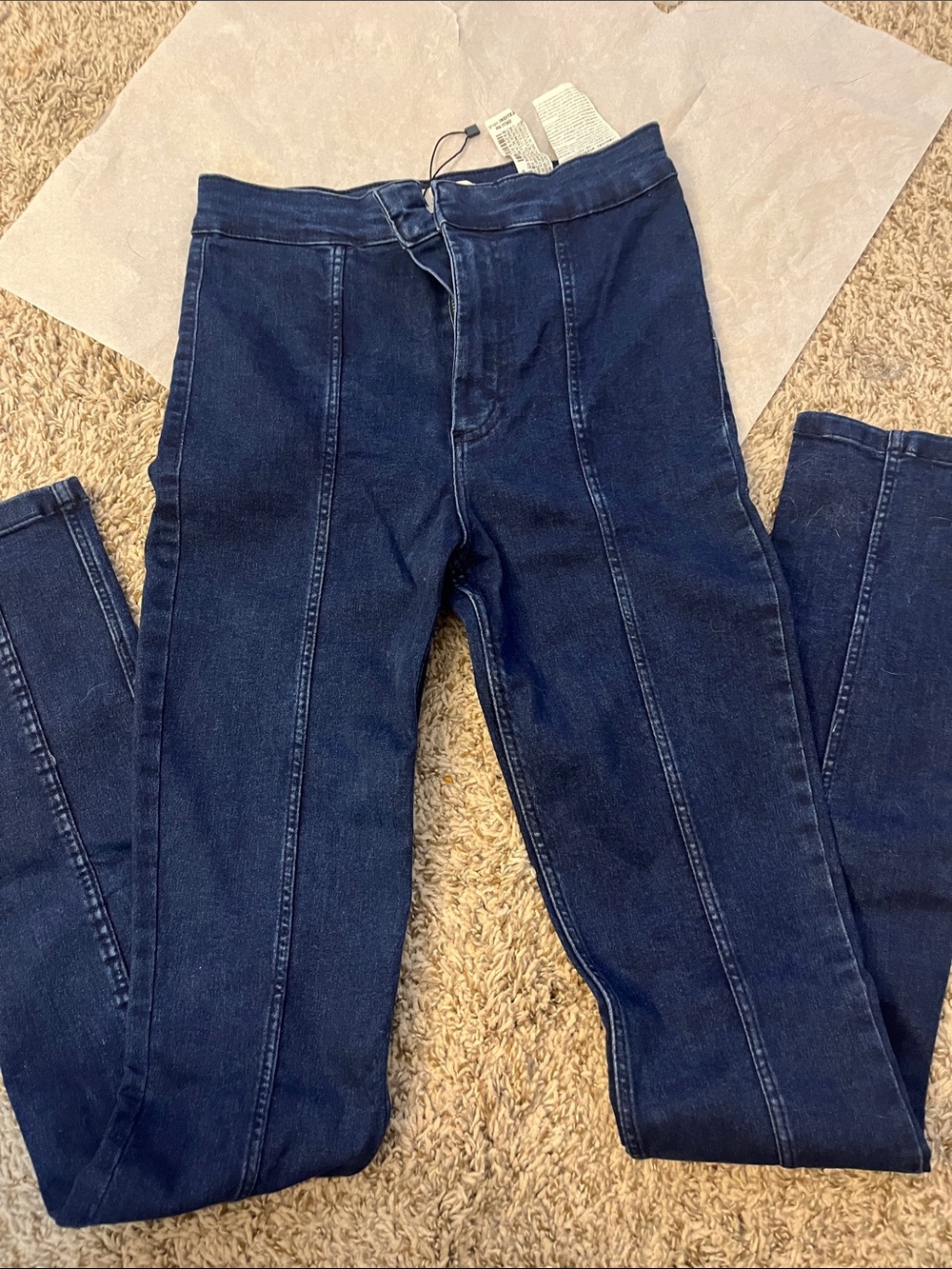 Zara Women's Skinny Jeans in Deep Indigo